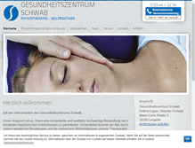 Tablet Screenshot of gesundheitszentrum-schwab.de
